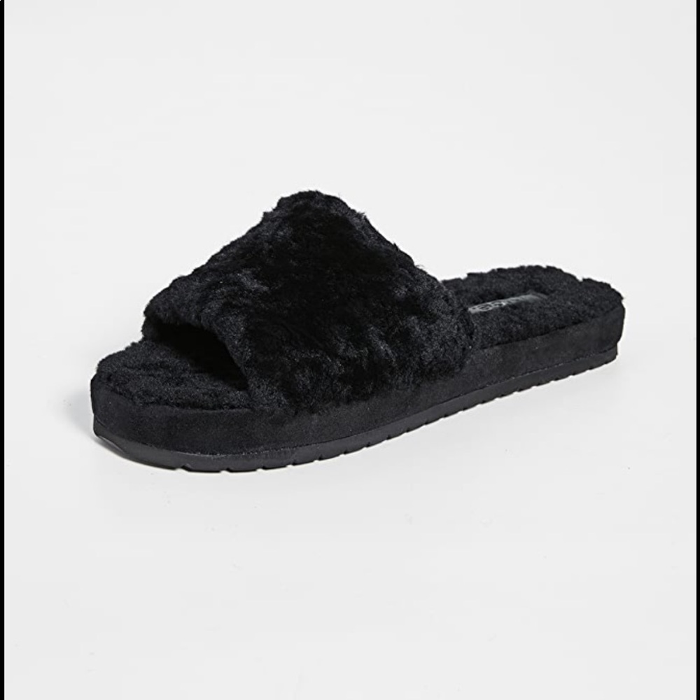 Vince Kalina Shearling Slide Sandals NIB
